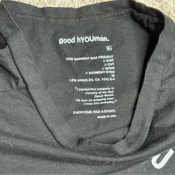 GOOD hYOUman Raglan Shirt. Size XL Black - Picture 3 of 5